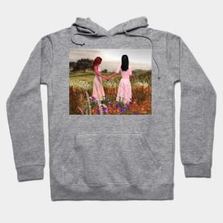 Two women girls walking on hill peace relax zen buddhism yoga Hoodie